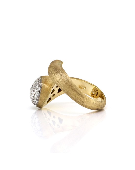 Nanis Cachemire Pave Diamond Bypass Ring in Gold
